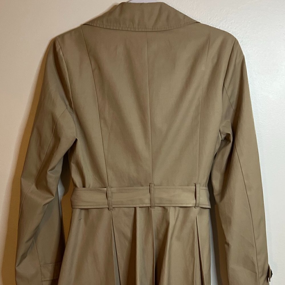 Black Rivet by Wilson’s Leather Tan Trench Coat Size Medium - Picture 6 of 8